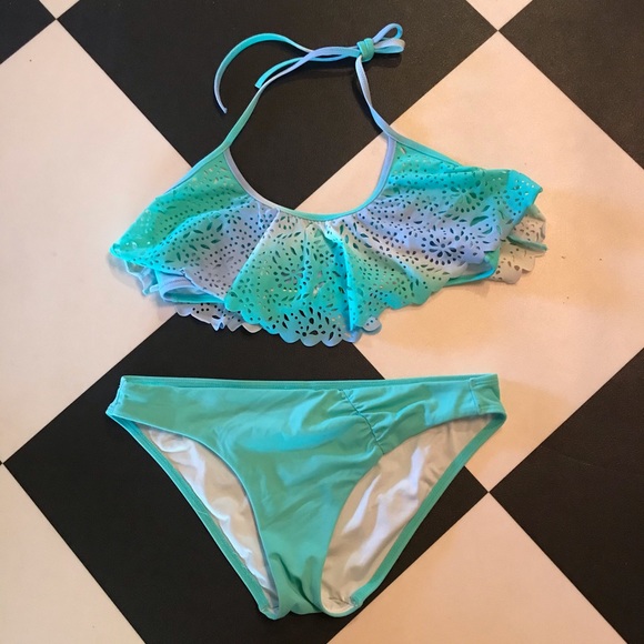 Victoria's Secret Other - Victoria's Secret Bikini Eyelet Ruffle Overlay